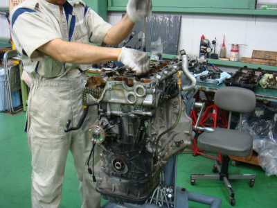 羽村市　Rmc　ニッサン　シルビア　S15　SR20DET　エンジン分解作業