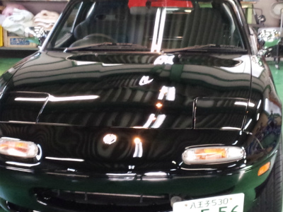 東京都青梅市T様　弊社販売車 NA8C ロードスター G&#39ZOX　リアルガラスコート　ボディガラスコーティング施工